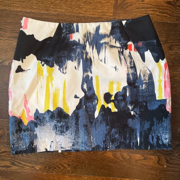 Kate Spade Saturday Atmosphere Print Splatter Paint Mini Skirt-Size 4 - Picture 2 of 9